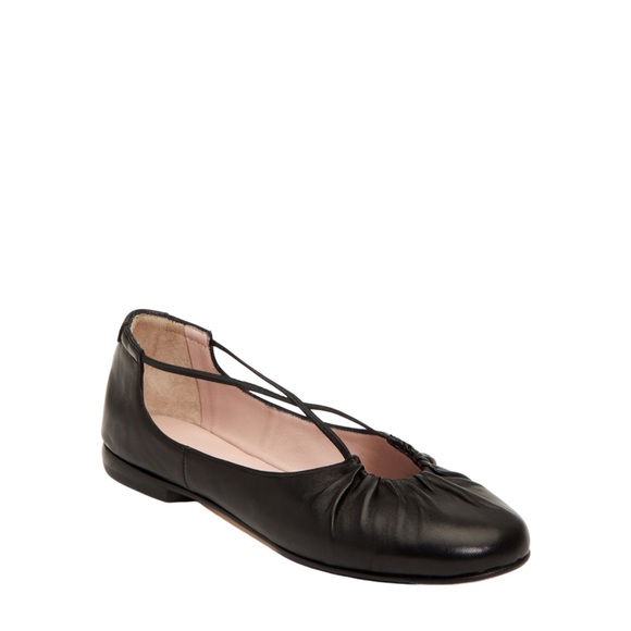 Taryn Rose Women's Alessandra Black Nappa Ballet Flat Euro 38.5 - Picture 1 of 10